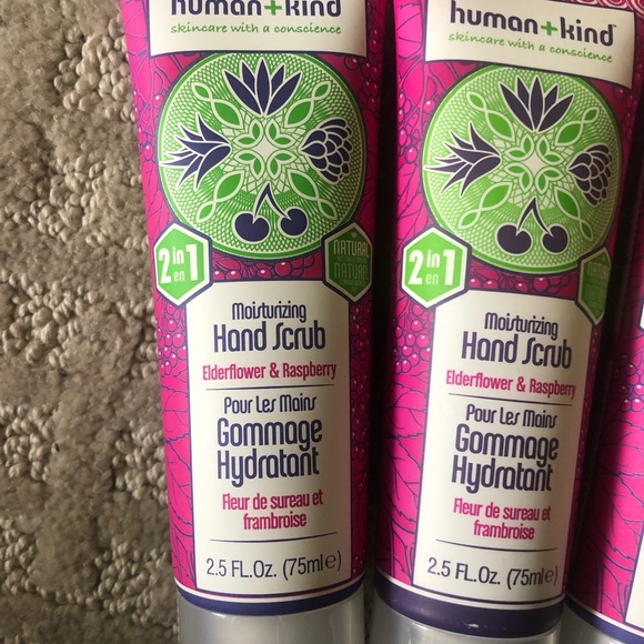 3 x Human+Kind Moisturizing Hand Scrub 2.5oz elderflower & raspberry - Picture 2 of 4